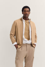 Cardigan con zip Beige BUGATTI 85520D7600 40 Uomo 