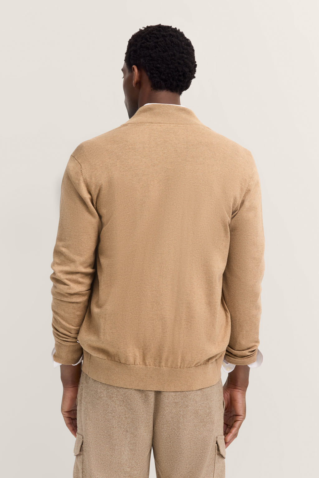 Cardigan con zip Beige BUGATTI 85520D7600 40 Uomo 