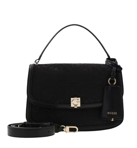 Borsa Nero GUESS JG975521 BLACK LOGO Donna 