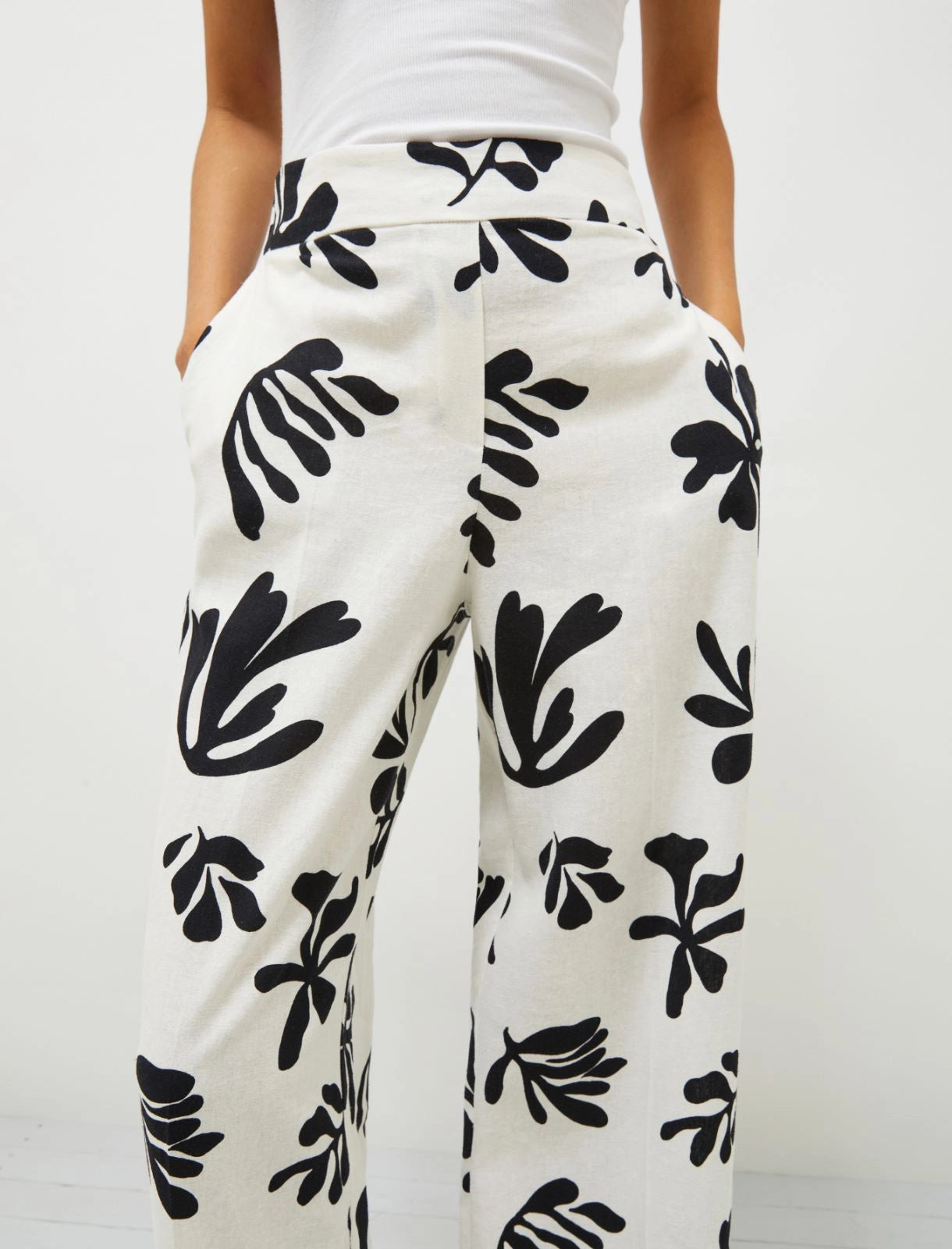 Pantalone Bianco/nero MARELLA ANTIOPE 001 Donna 