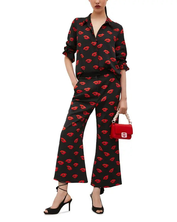 Pantalone gropper Nero e rosso MARELLA ROBERT 004 Donna 