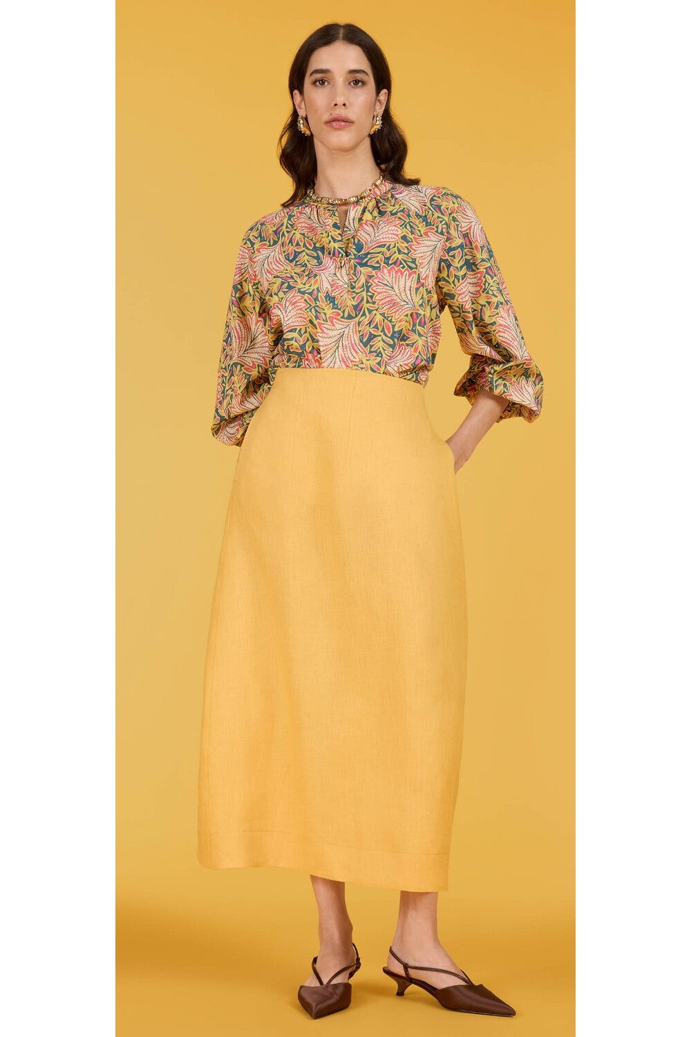 Gonna Giallo ELENA MIRO 1065P 018 Donna 