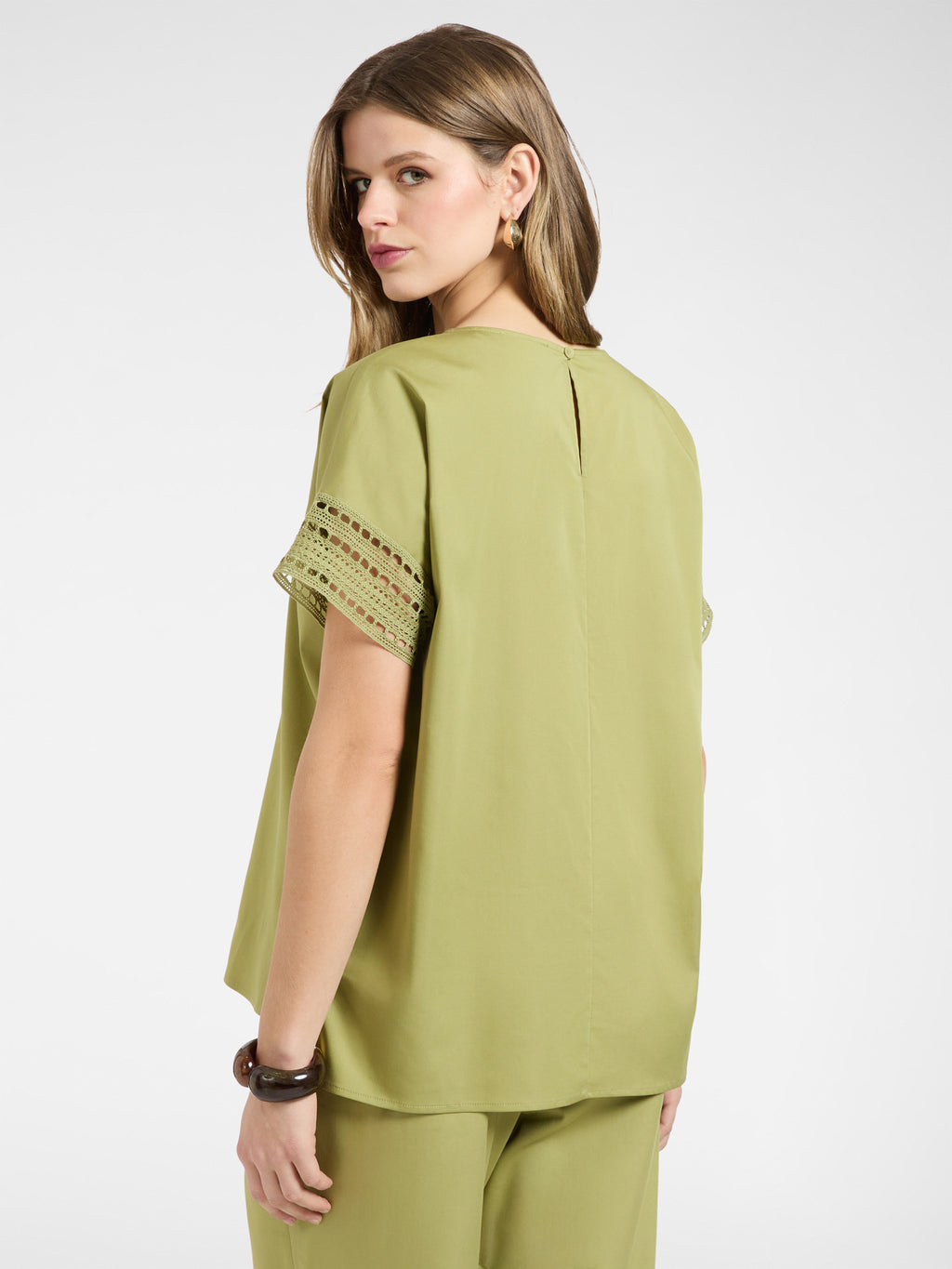 Blusa Verde ELENA MIRO 2163Z 0A5 Donna 