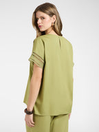 Blusa Verde ELENA MIRO 2163Z 0A5 Donna 