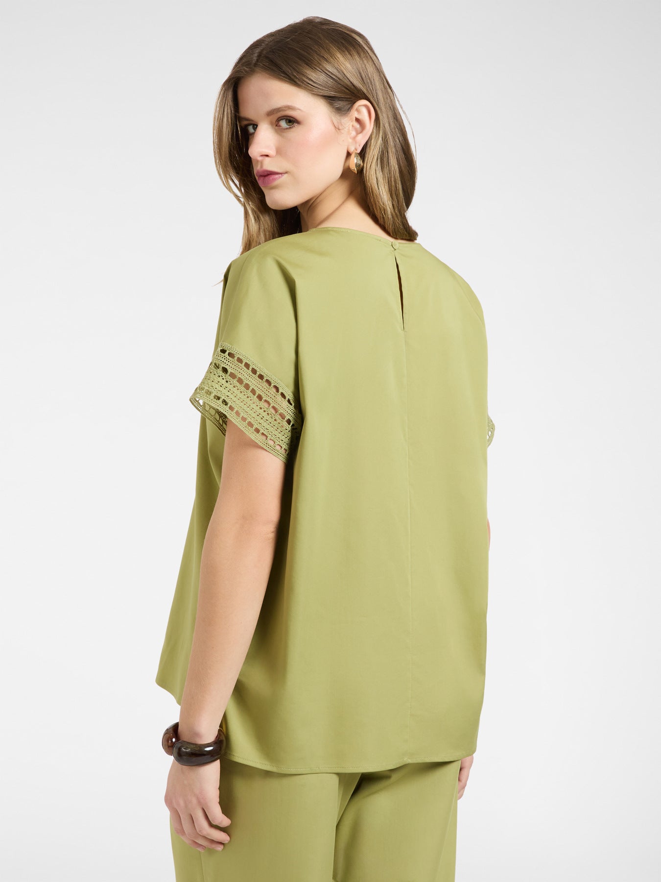 Blusa Verde ELENA MIRO 2163Z 0A5 Donna 