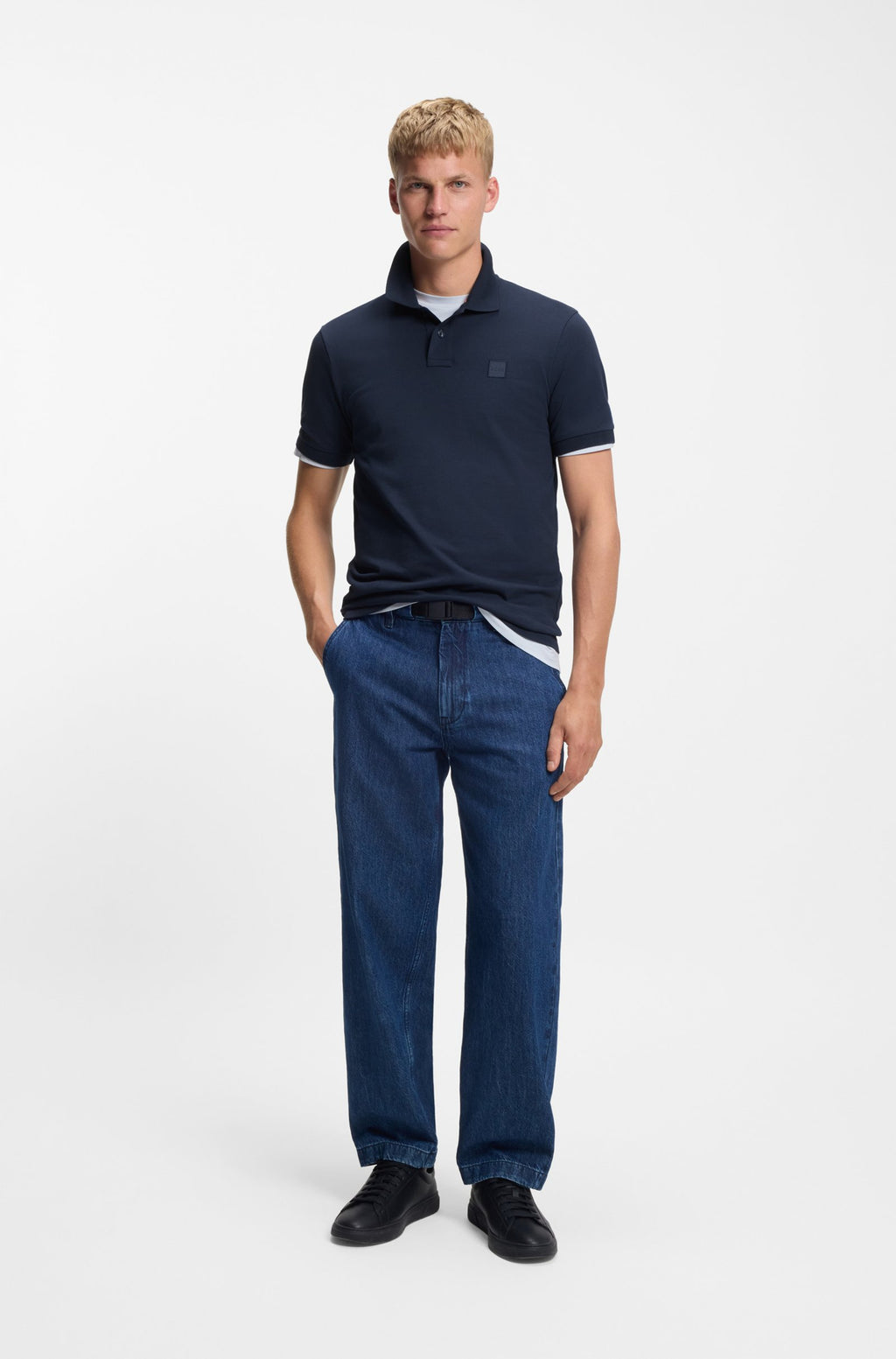 Polo Blu Hugo Boss 5050780 404 Uomo 