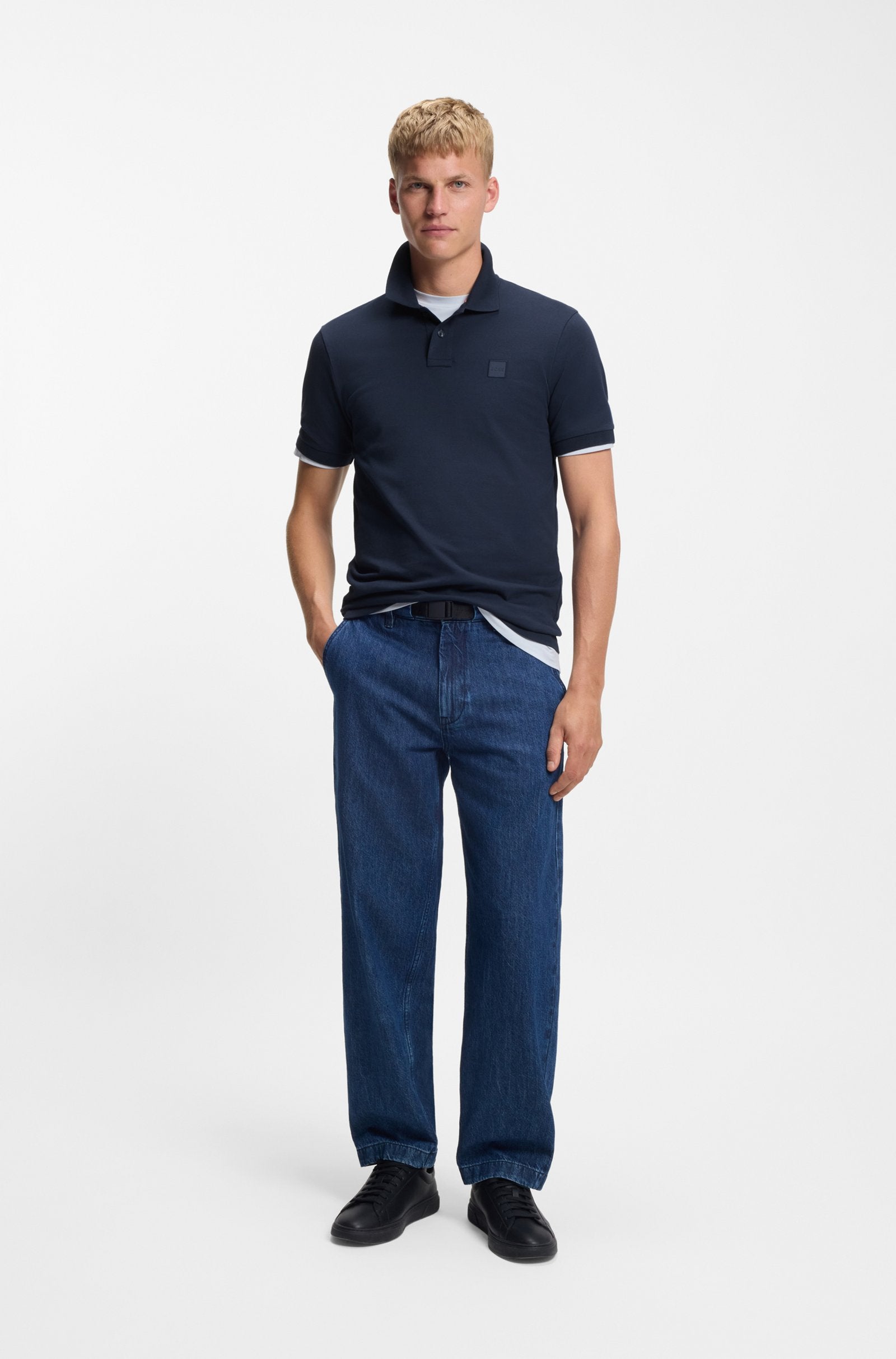 Polo Blu Hugo Boss 5050780 404 Uomo 