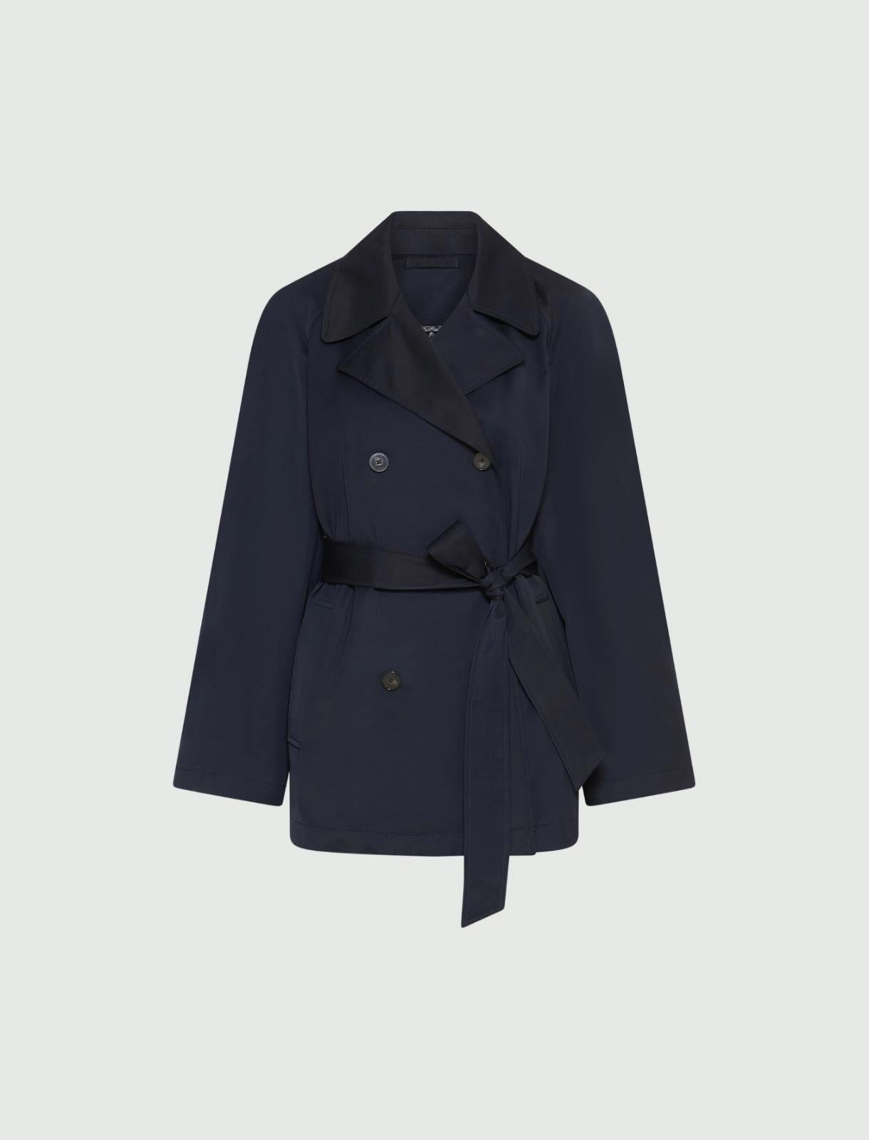 Trench Donna Blu Cotone Tinta unita MARELLA - Modalternativa