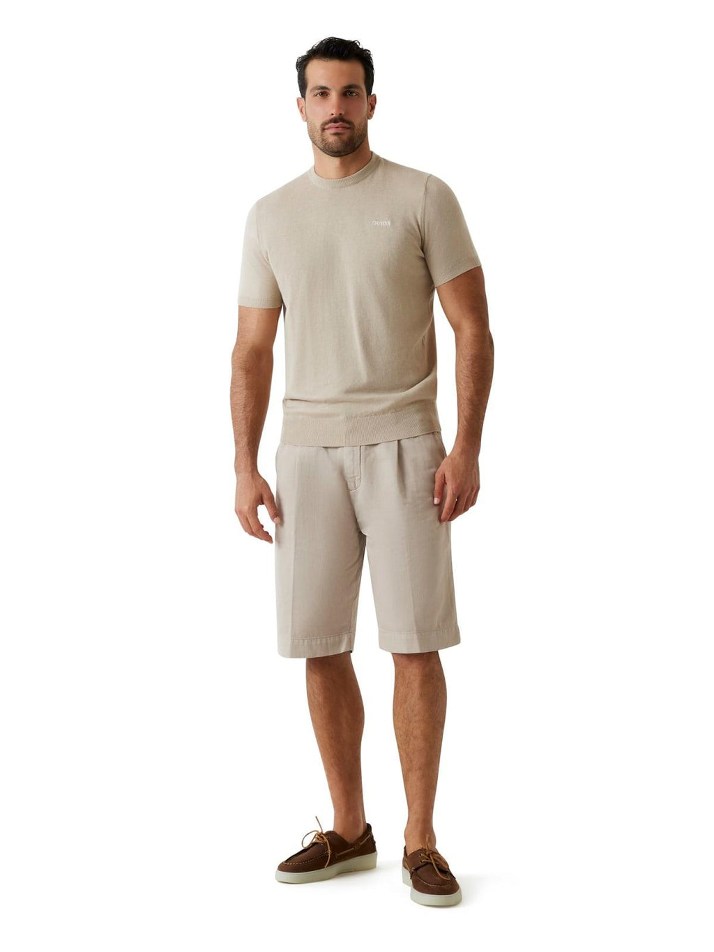 T-shirt Beige GUESS M6GR03/Z0556 G1GA Uomo 