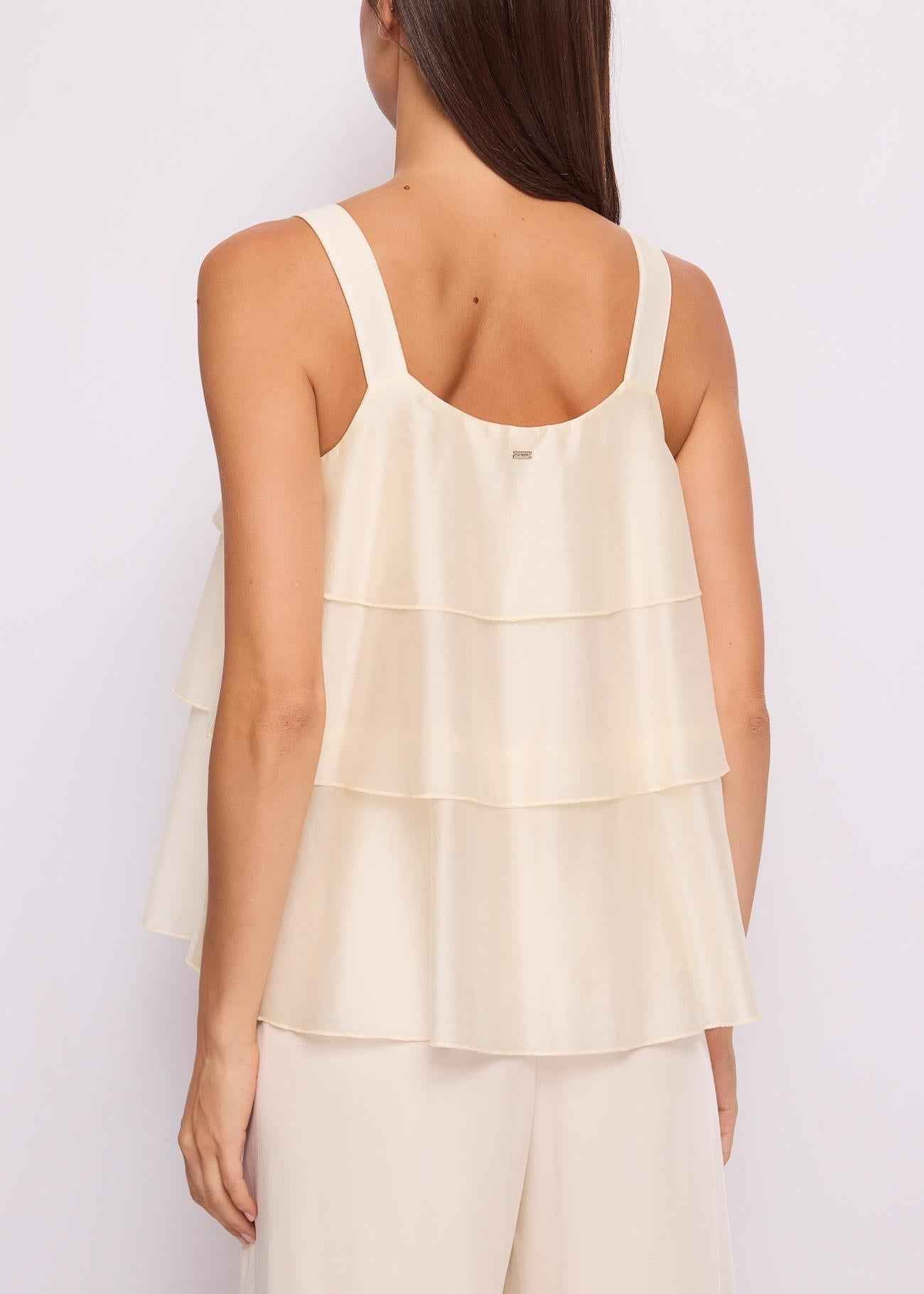 Top Donna Avorio  Balze GAUDì - Modalternativa