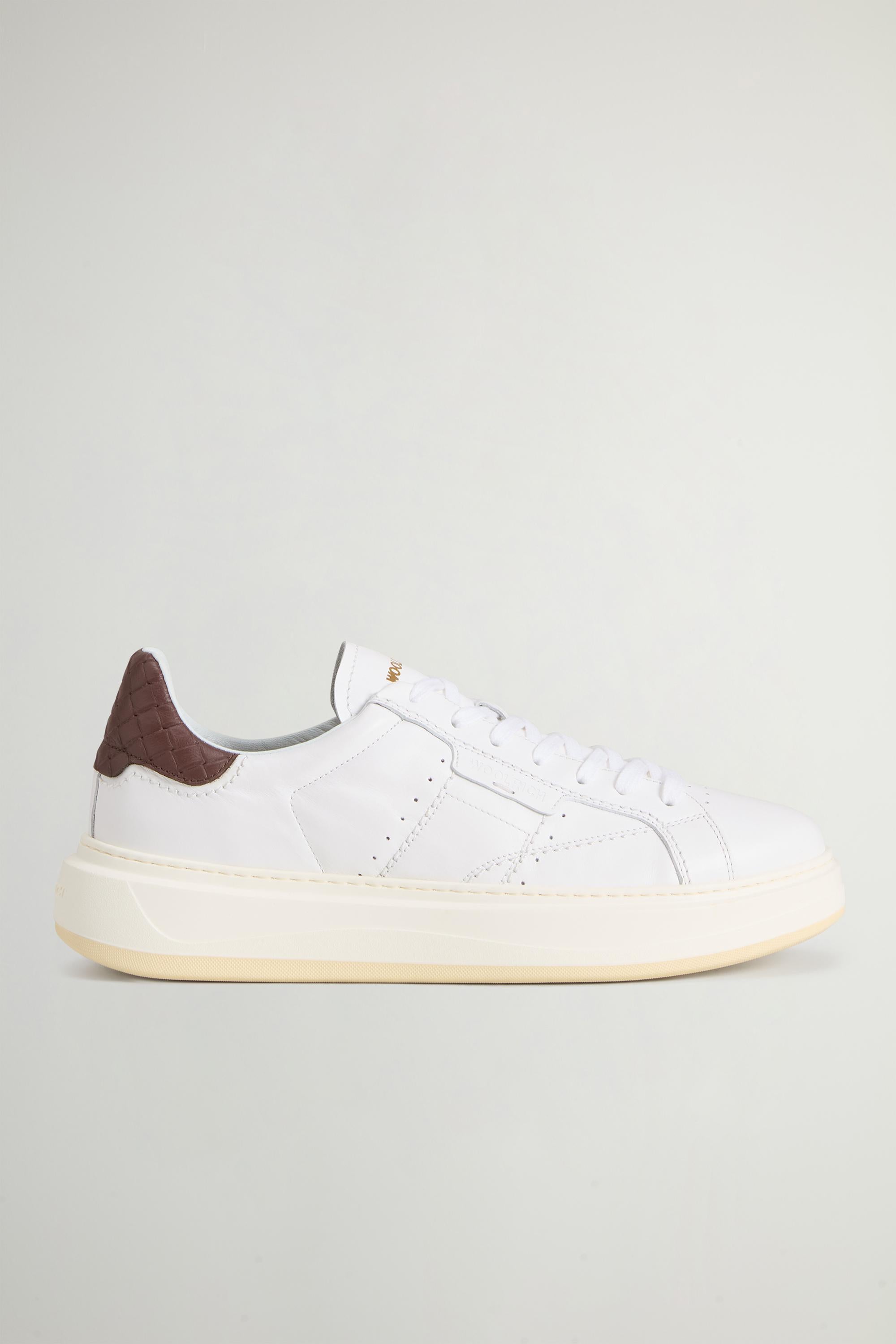 Scarpa Uomo Bianco/moro Pelle  WOOLRICH - Modalternativa