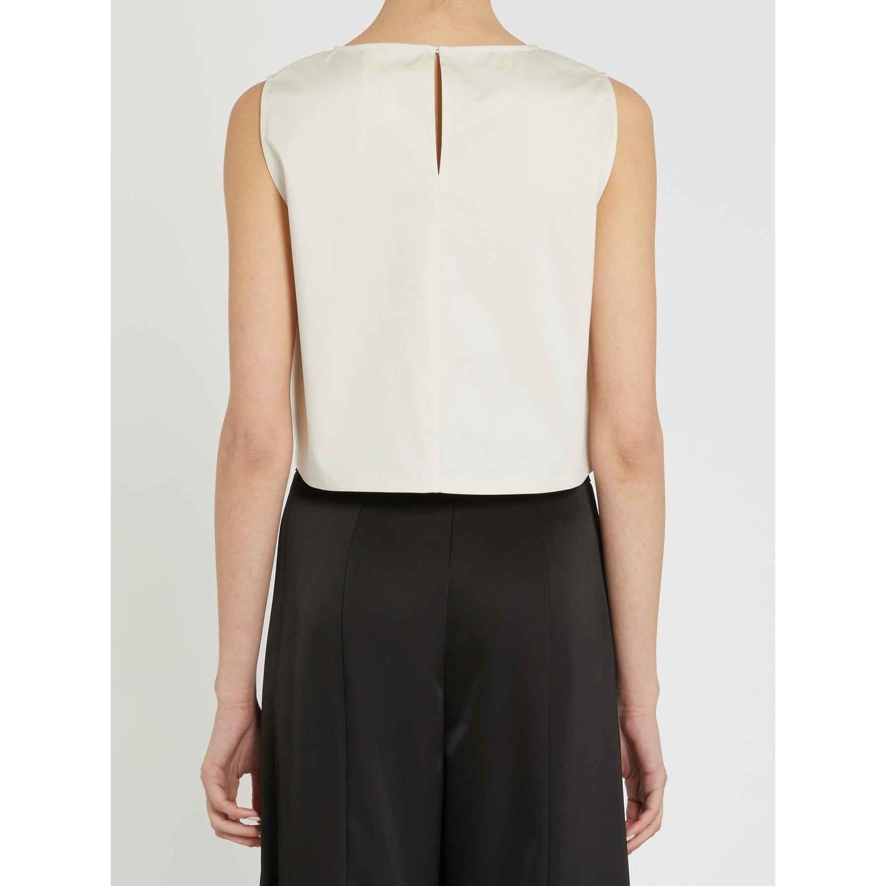 Top Donna Bianco Cotone Stampa fiori PENNY BLACK - Modalternativa