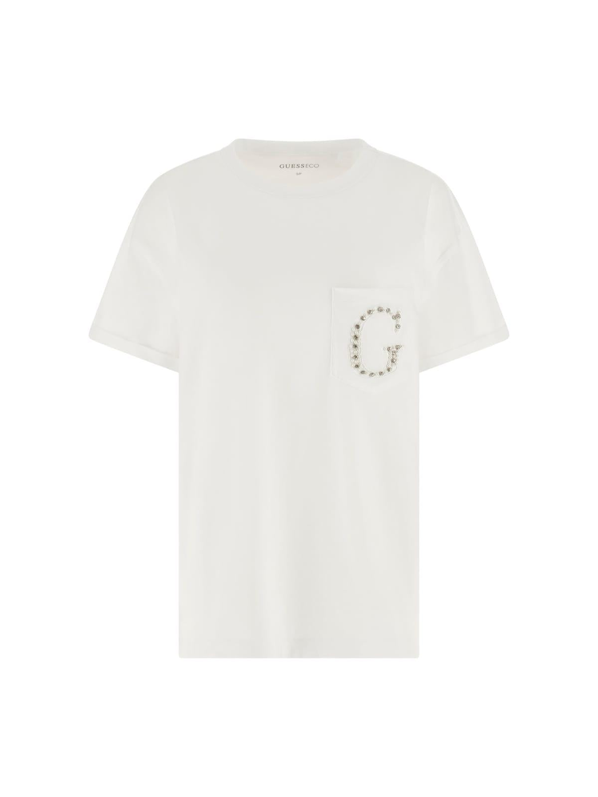 T-shirt Bianco GUESS W6GI17_K3037_ G011 Donna 