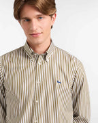 Camicia Uomo Verde Cotone Righe HARMONT&BLAINE