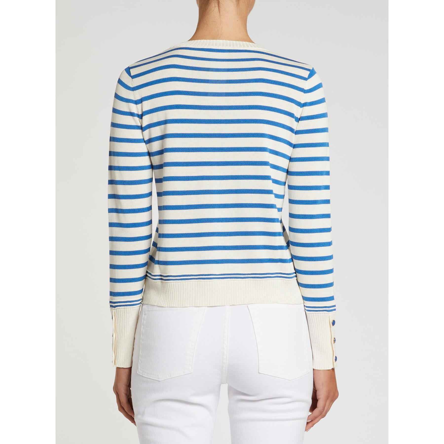 Maglia Donna Bianco/blu Cotone Righe PENNY BLACK - Modalternativa