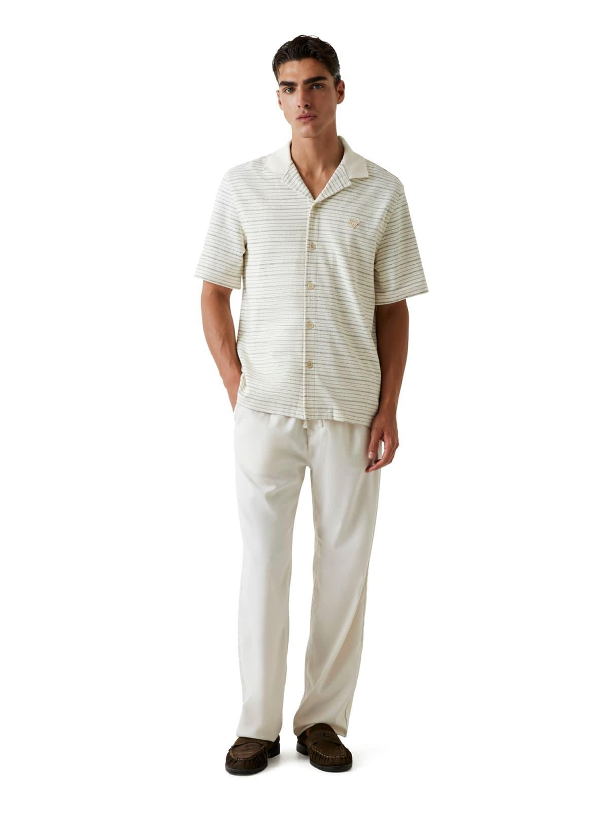 Camicia Avorio GUESS M6GP12/K3105 SM21 Uomo 