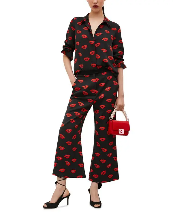 Pantalone gropper Nero e rosso MARELLA ROBERT 004 Donna 