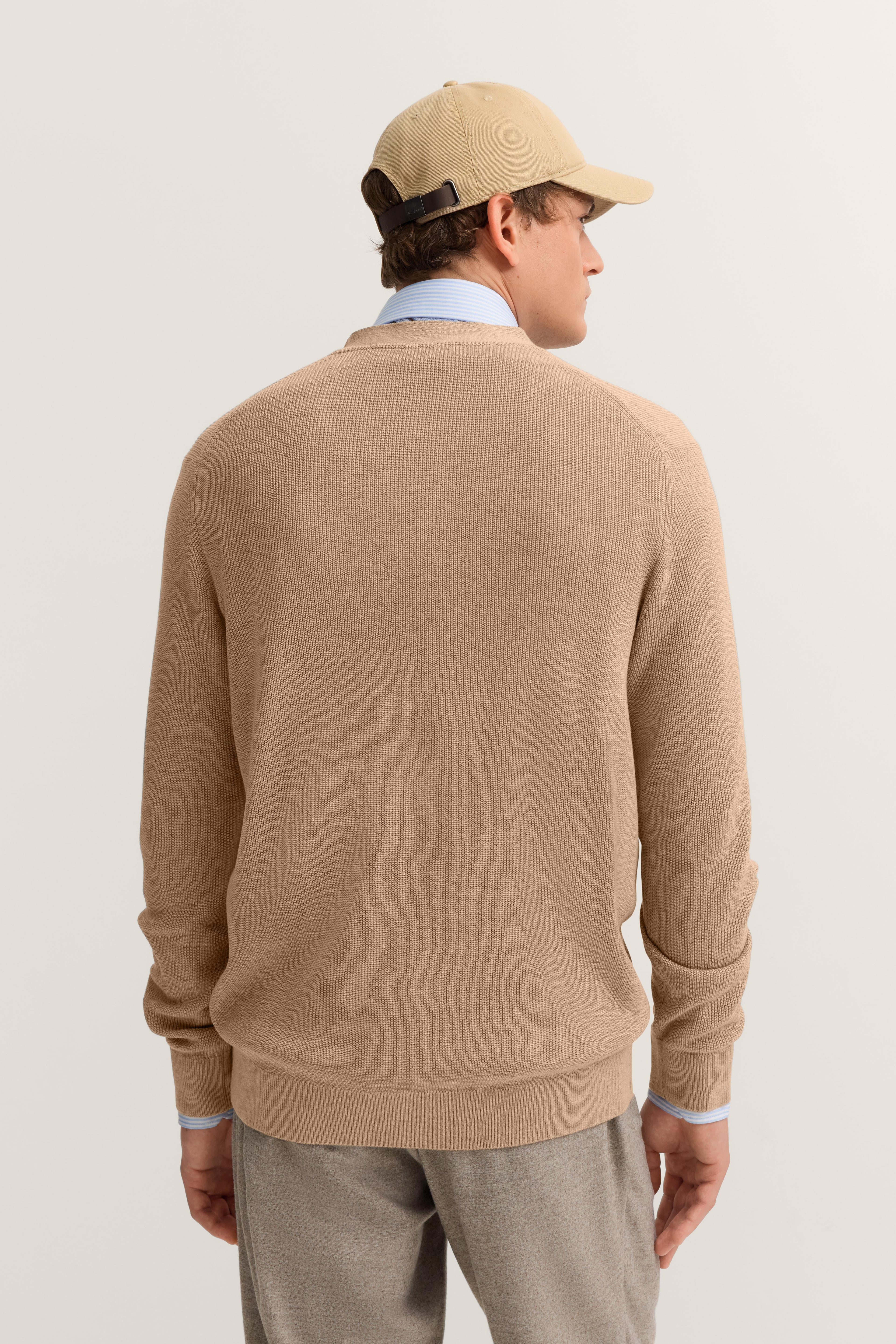 Cardigan Beige BUGATTI 85530D 40 Uomo 