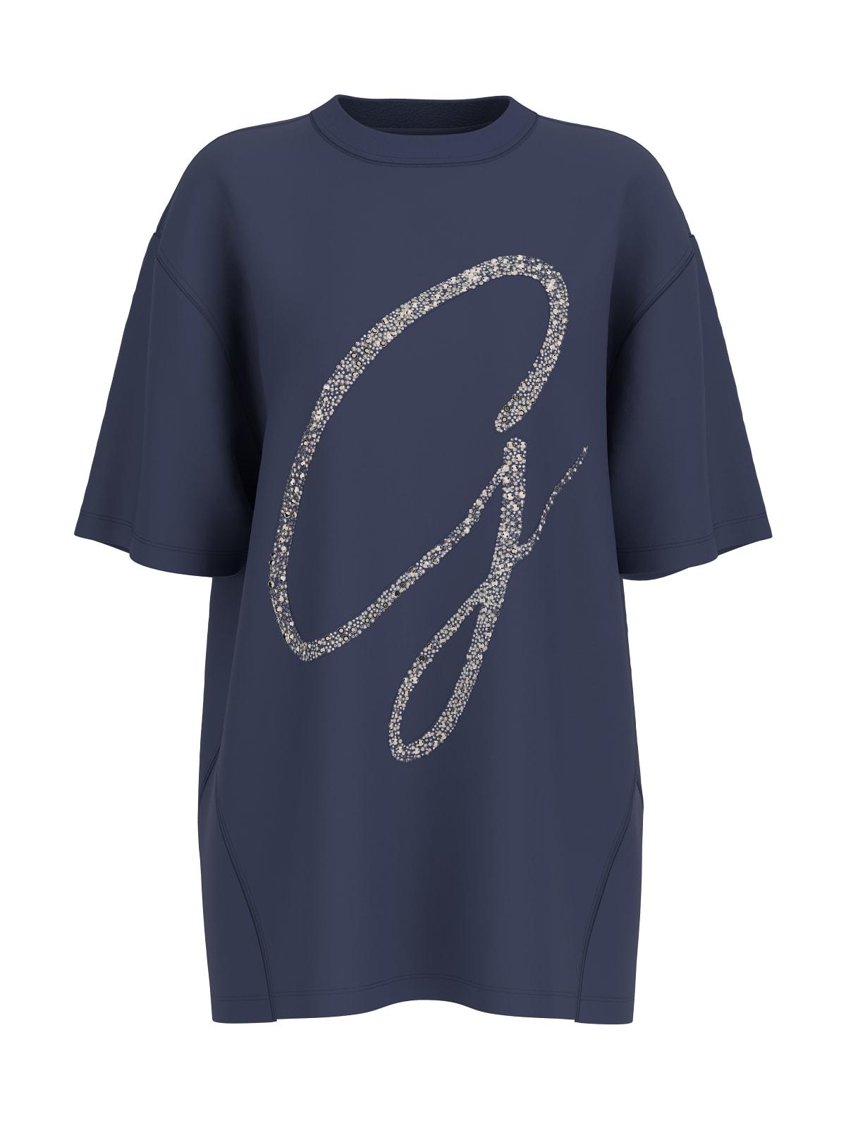 T-shirt Blu GUESS W6GI39_K3478_ G7P1 Donna 