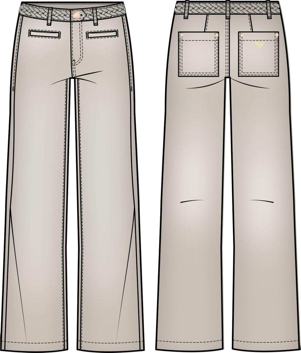 Pantalone Bianco GUESS W6GB15_W1886_ A115 Donna 