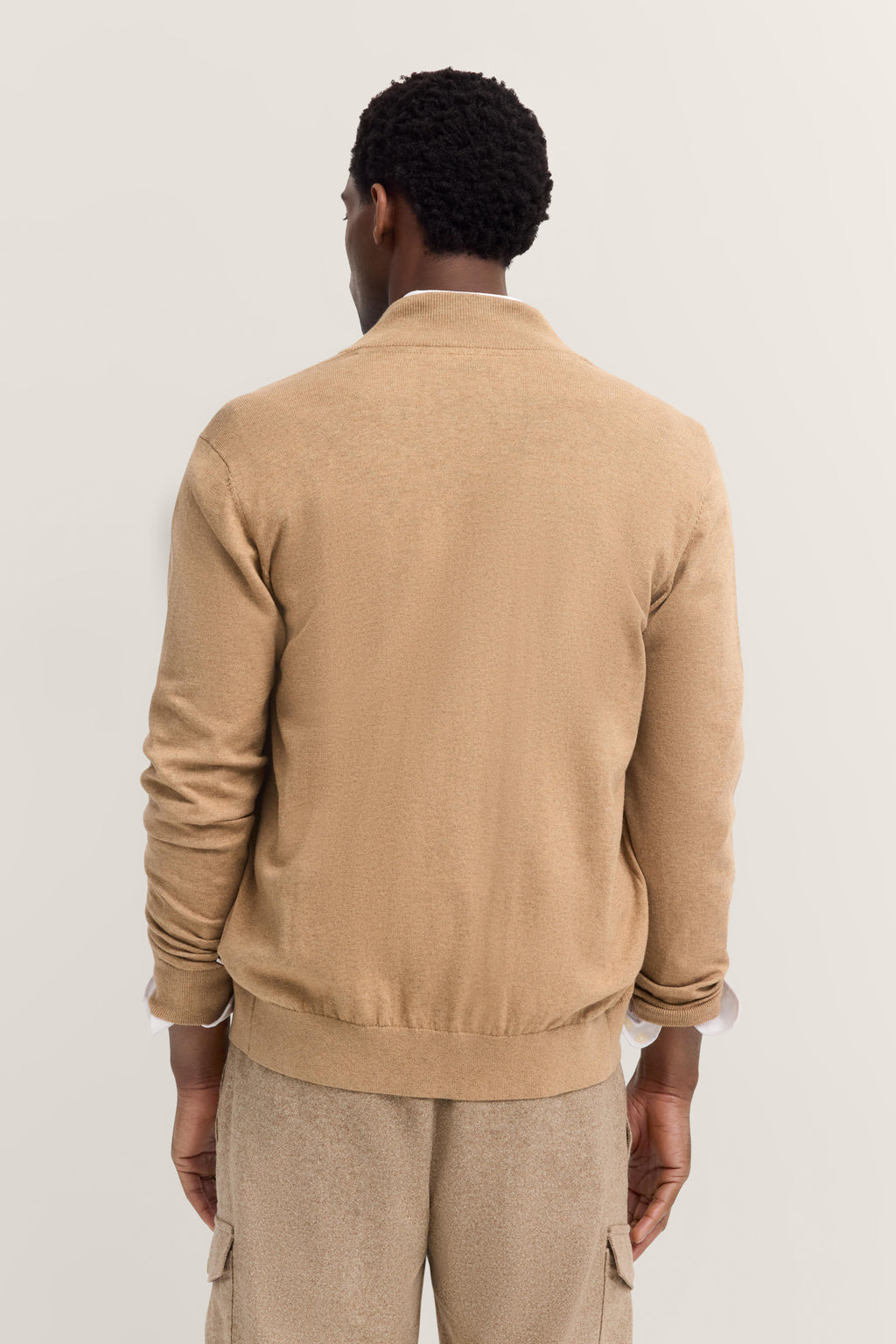 Cardigan con zip Beige BUGATTI 85520D7600 40 Uomo 