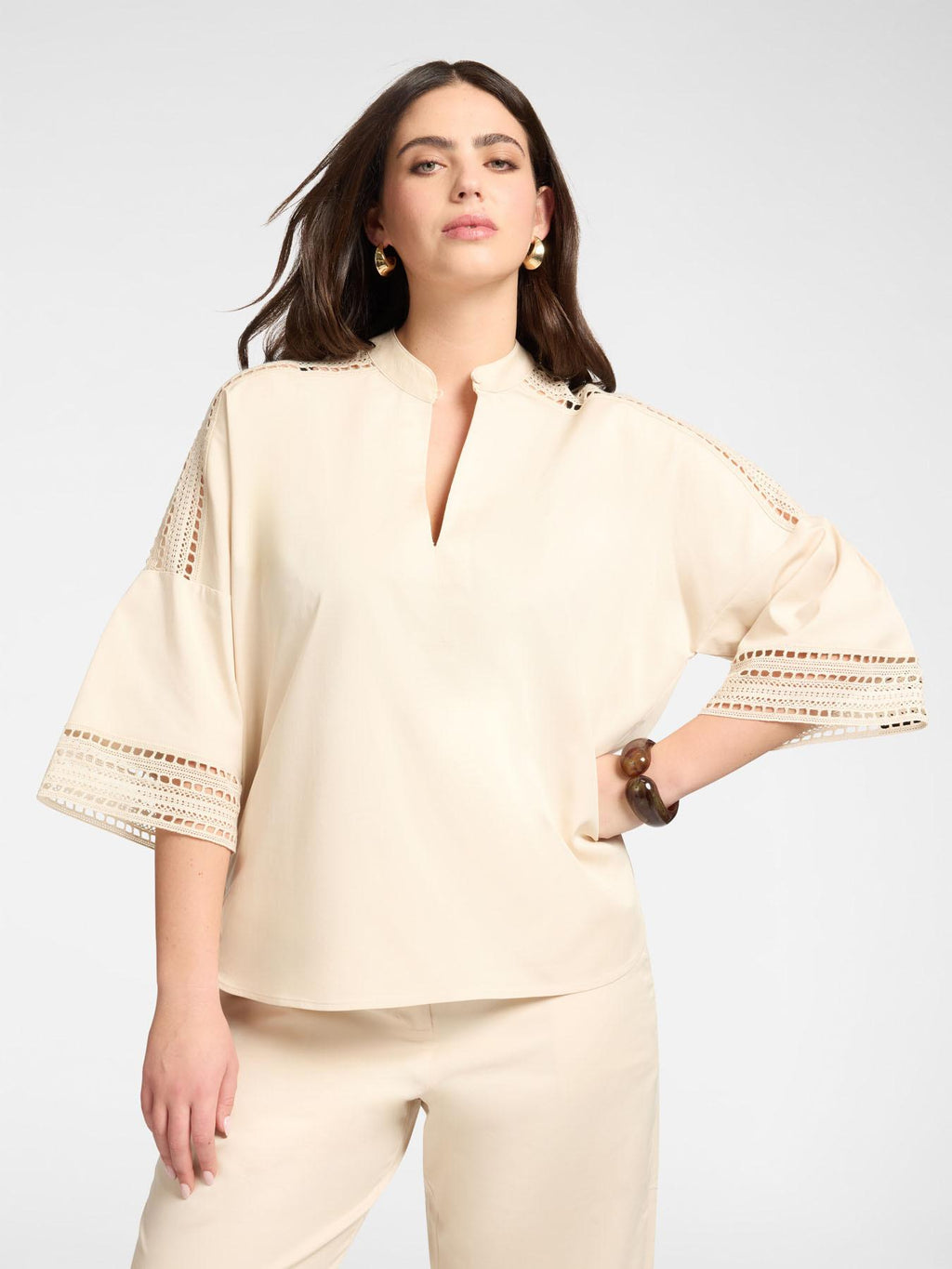 Blusa Rosa ELENA MIRO 2164Z 002 Donna 