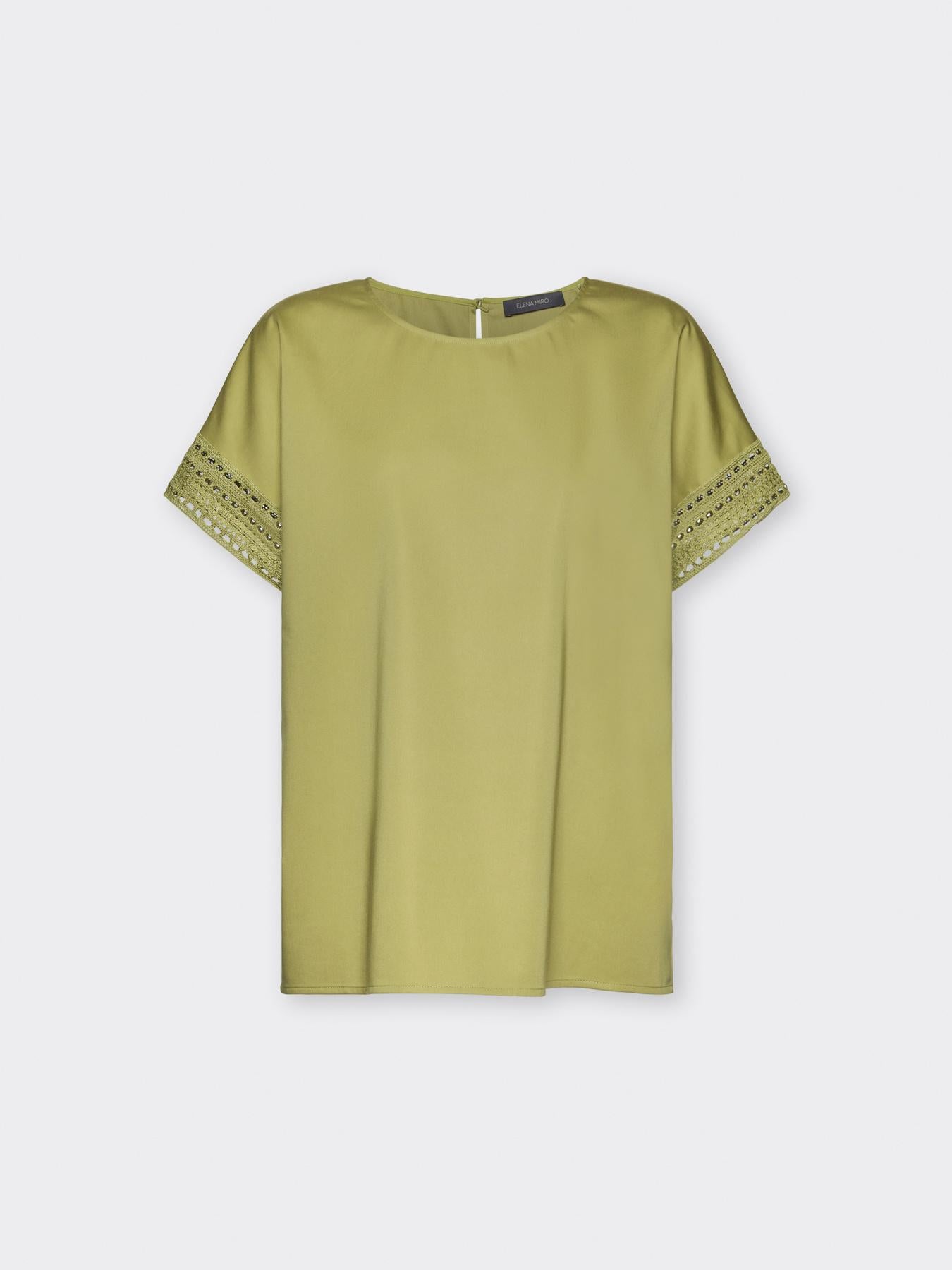 Blusa Verde ELENA MIRO 2163Z 0A5 Donna 