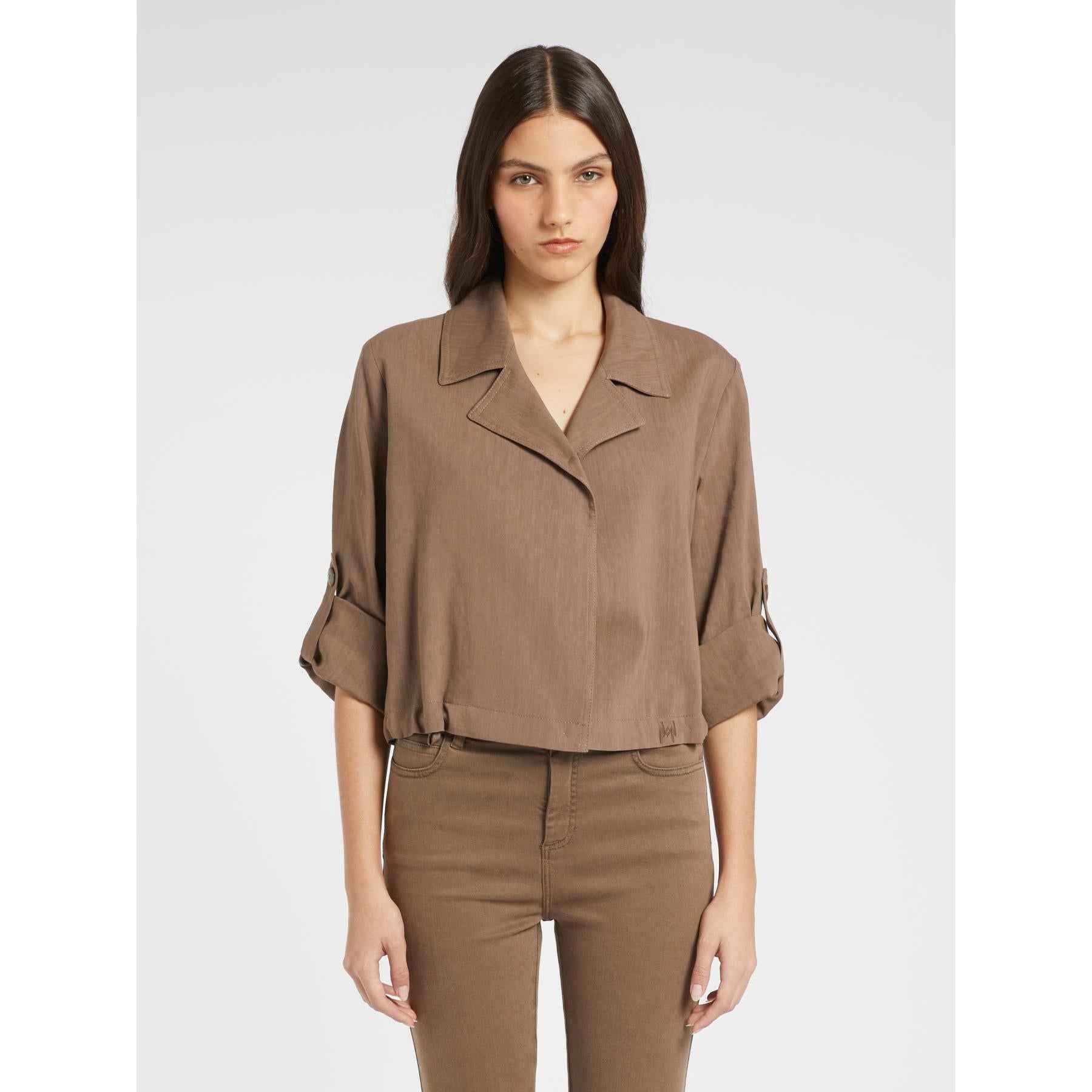 Bolero Donna Marrone Lino/cotone Tinta unita MARELLA - Modalternativa