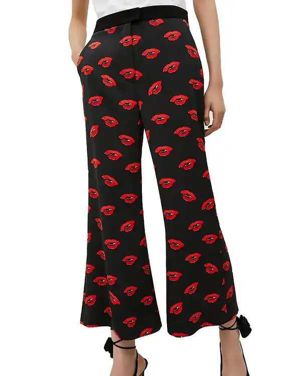 Pantalone gropper Nero e rosso MARELLA ROBERT 004 Donna 