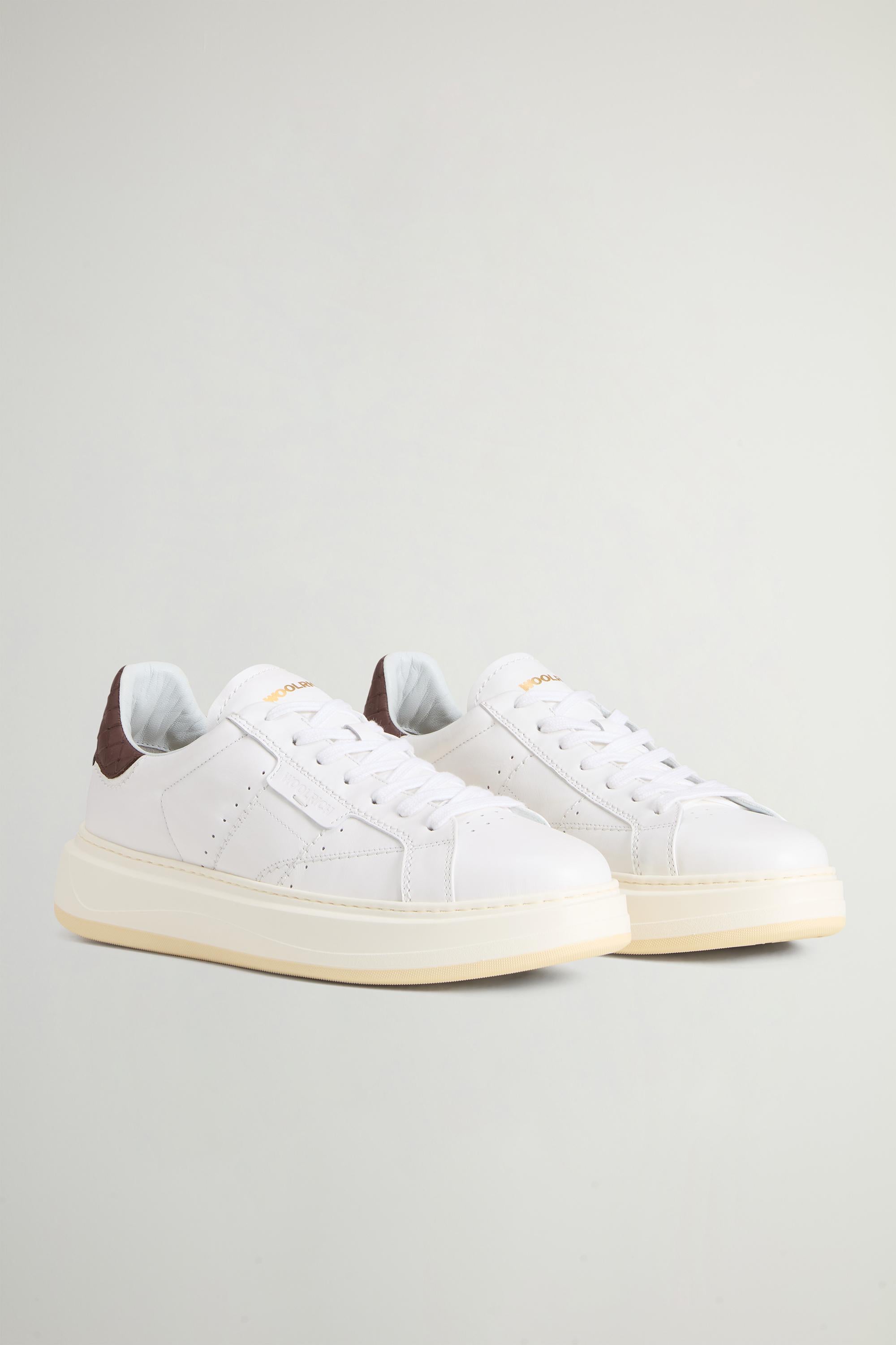 Scarpa Uomo Bianco/moro Pelle  WOOLRICH - Modalternativa