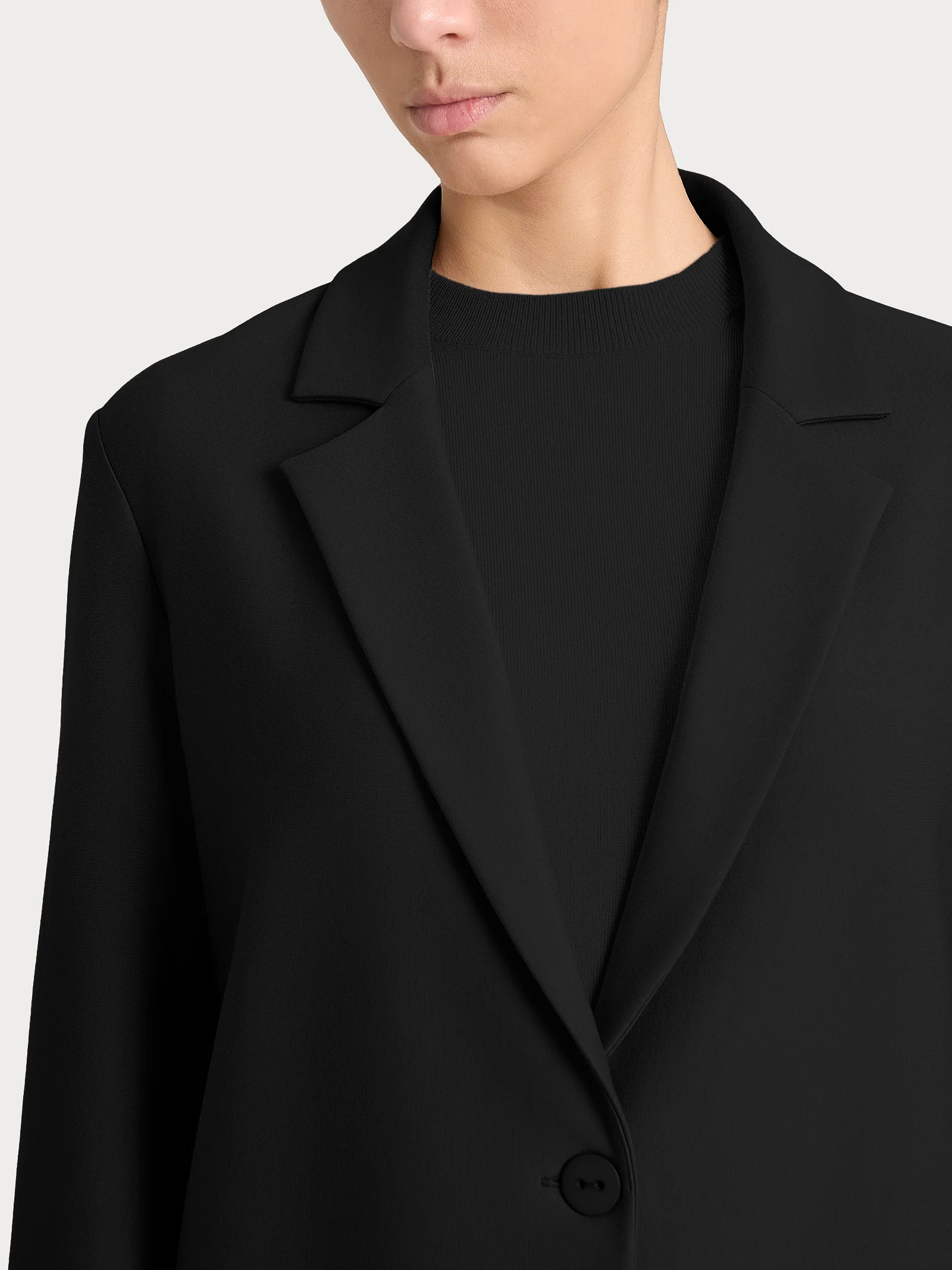 Giacca Donna Nero Jersey Monopetto RAGNO - Modalternativa