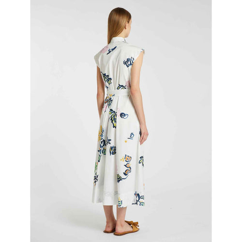 Abito Donna Bianco/fantasia Cotone Fiori MARELLA - Modalternativa