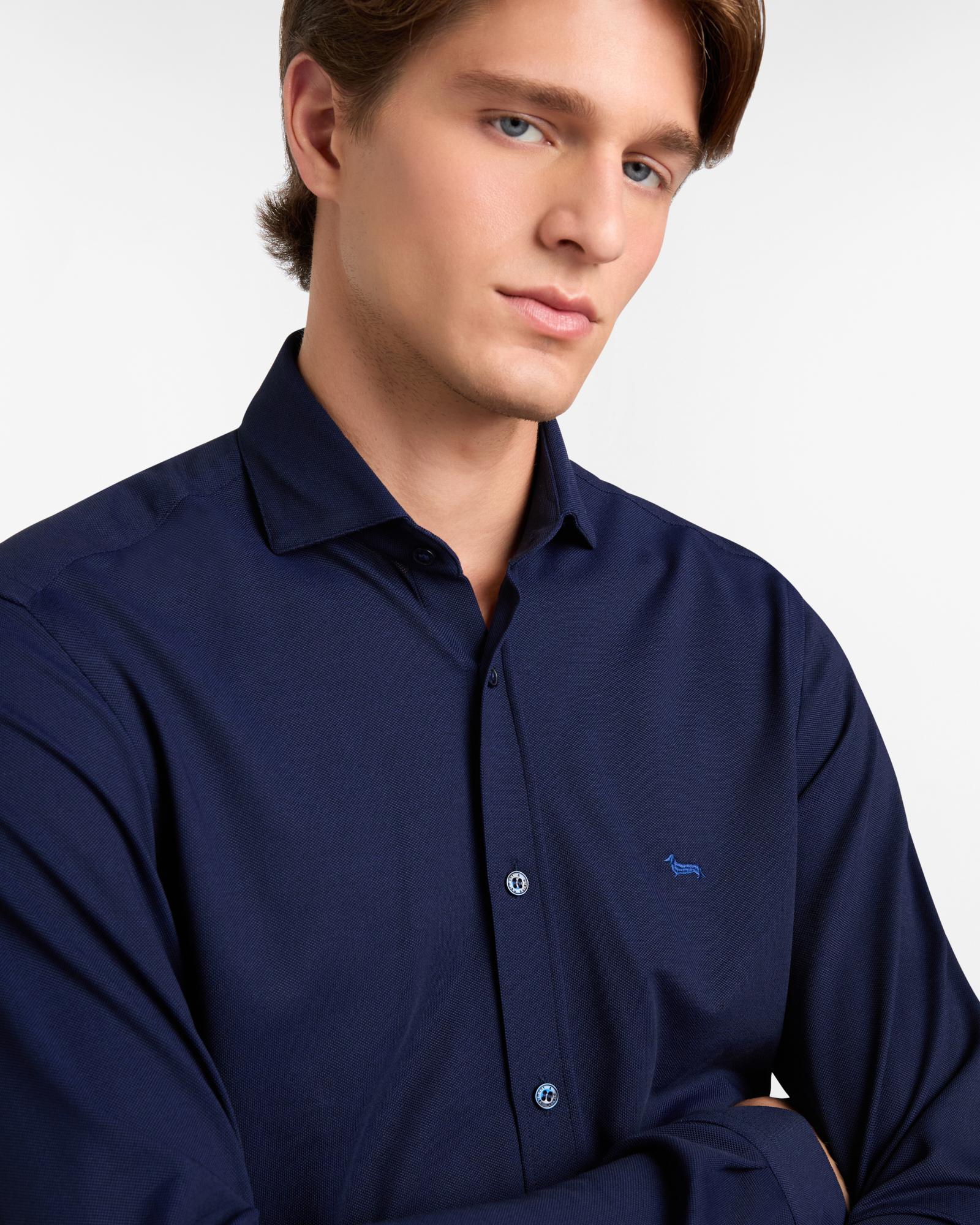 Camicia Blu HARMONT&BLAINE CNP001I 836 Uomo 