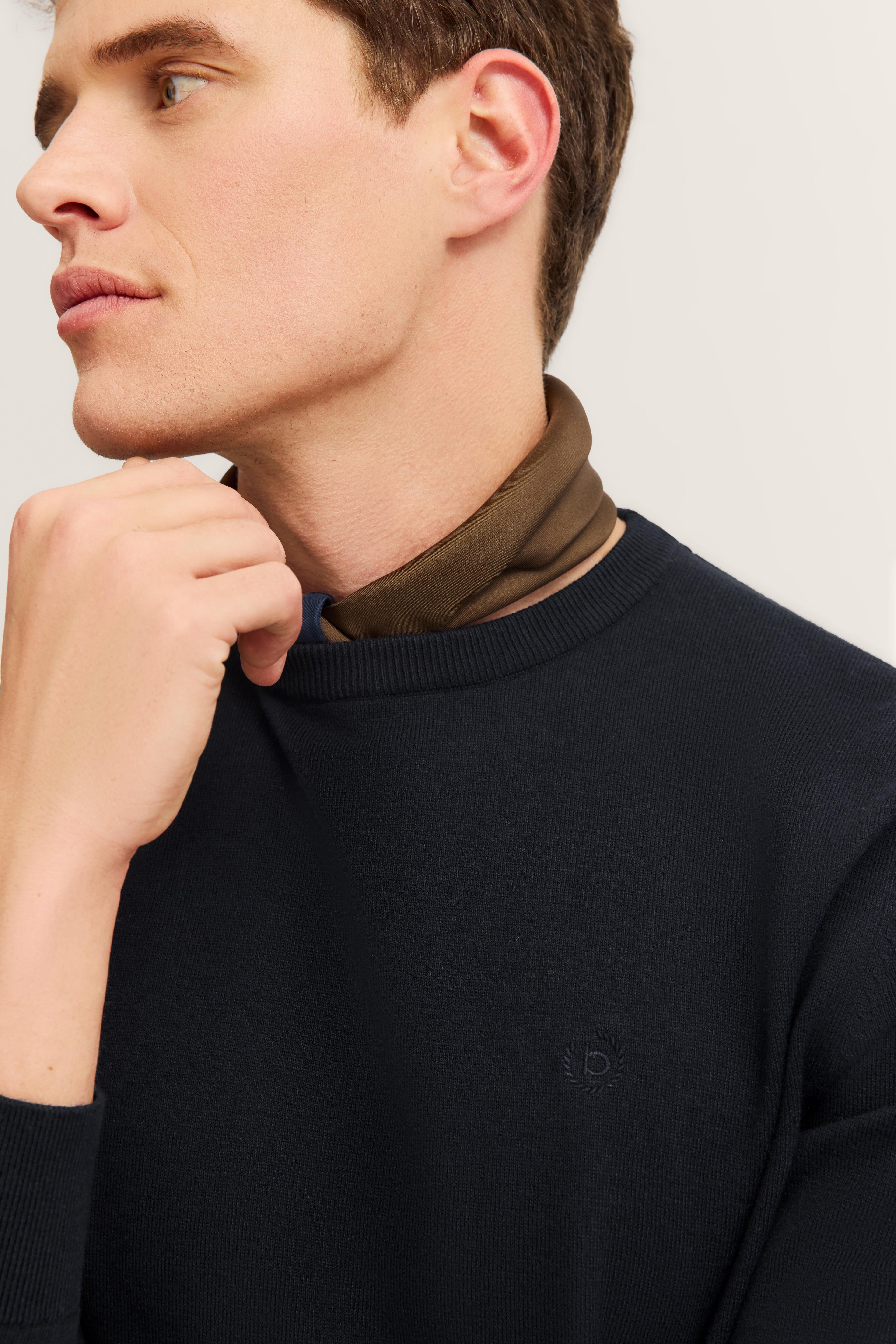 Maglia giro collo Blu BUGATTI 85520D7400 390 Uomo 