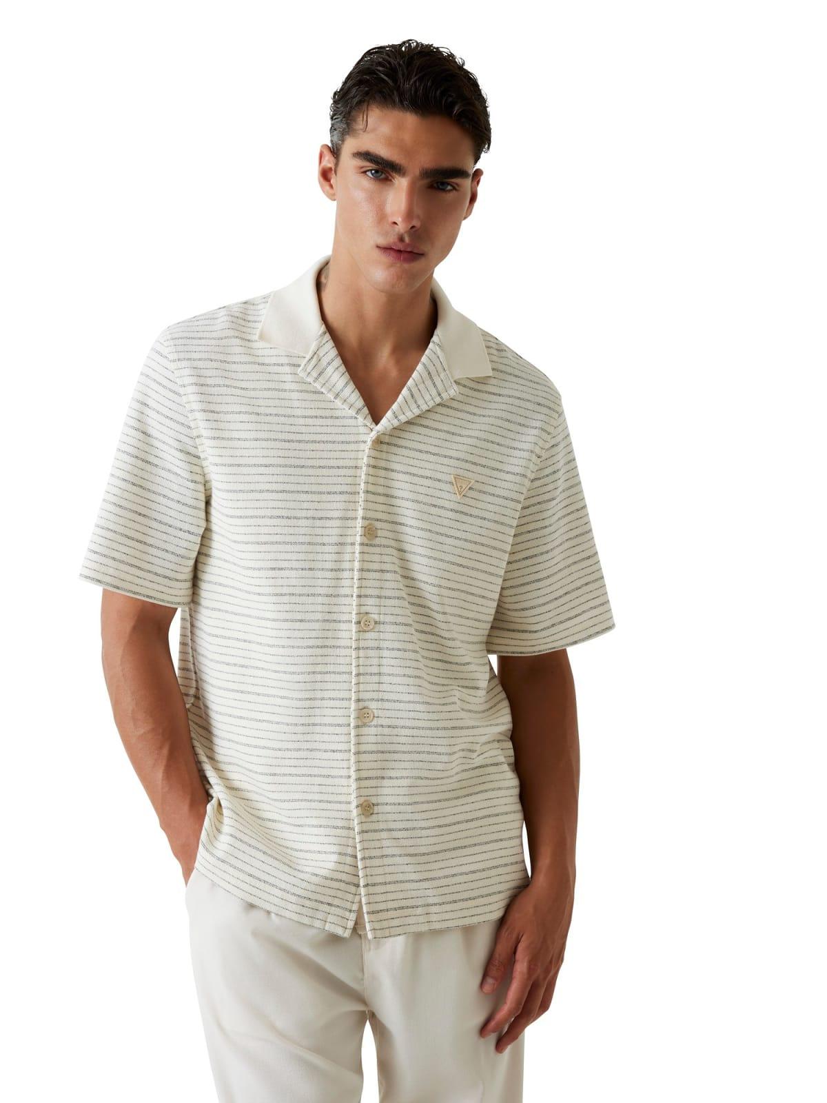 Camicia Avorio GUESS M6GP12/K3105 SM21 Uomo 